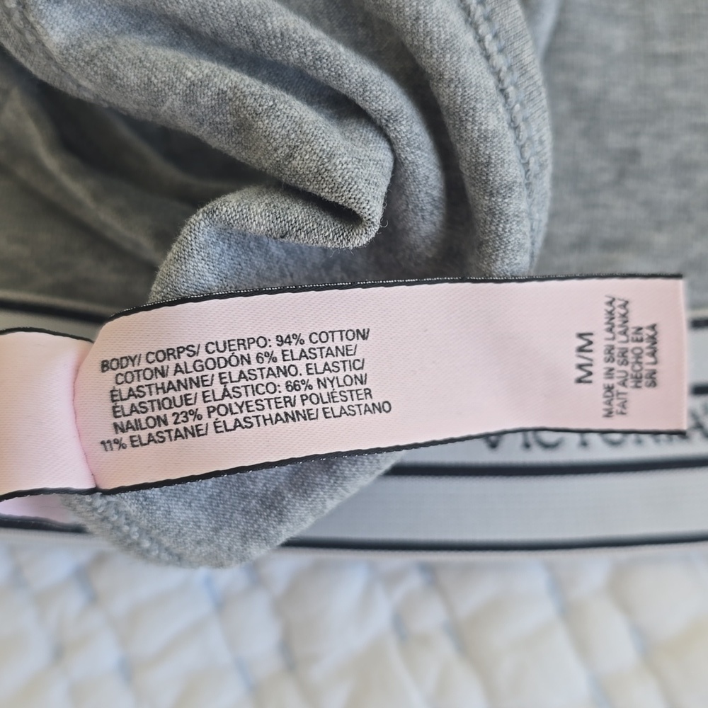 Victoria's Secret Sports Bra Heather Grey Bralette Low Impact T-Shirt Bra Medium - Picture 7 of 9
